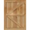 Ekena Millwork Framed Board-n-Batten Shutters w/Z-Bar, Rough Sawn Western Red Cedar, 26 7/8W x 20H, PR RBF06Z26X020RWR - alternate 3
